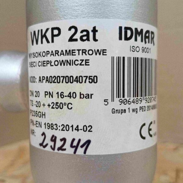 Kohout kulový přírubový svařovaný s ruční pákou WKP 2at DN25 PN40 P235GH PTFE+C/304 L=160 - Image 2