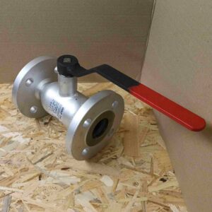 Kohout kulový přírubový svařovaný s ruční pákou WKP 2at DN32 PN40 P235GH PTFE+C/304 L=180