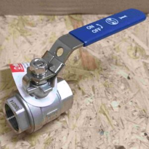 Kohout kulový dvoudílný závitový F/F s ruční pákou 7151 3/4" PN63 CF8M PTFE F316 L=56